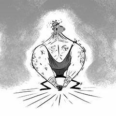 Caricatură „Musculosul”